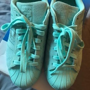 Teal Adidas Superstar RT